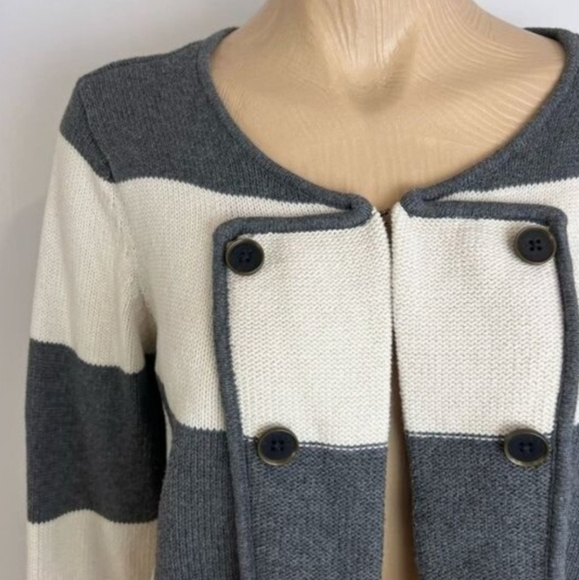 Chunky Knit Blazer Cardigan With Button Detail EUC size LP - Picture 10 of 10